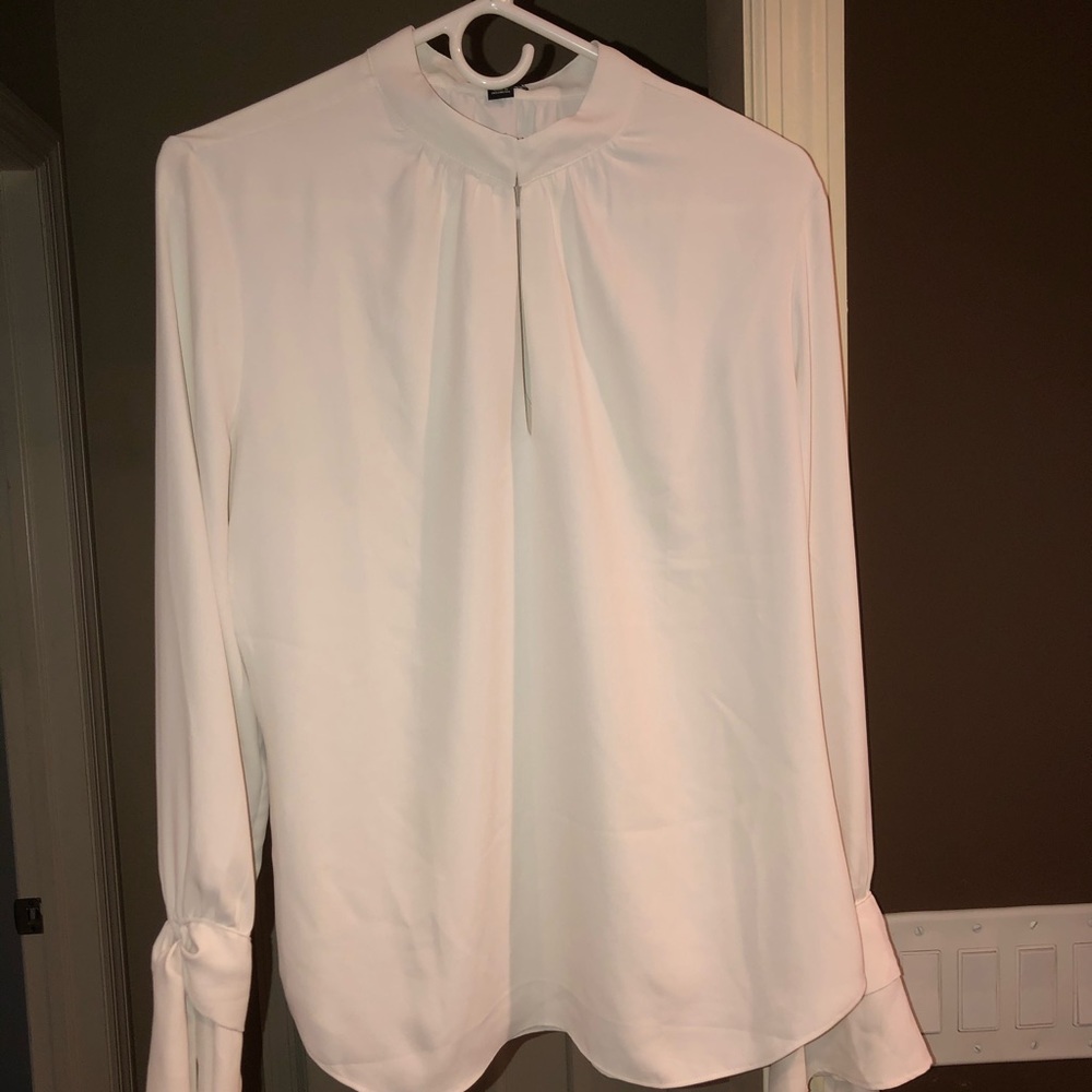 Ann Taylor white long sleeve blouse